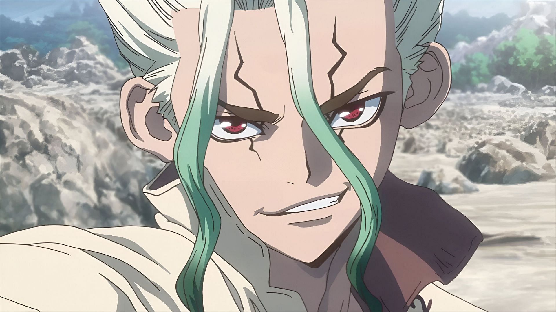 One of the adventurers in anime, Senku Ishigami (Image via TMS Entertainment)